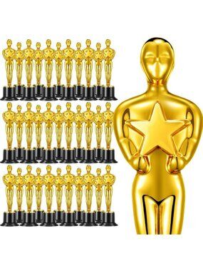 24 Pcs Mini Gold Trophies - Party Favors, Classroom Prizes & Awards for